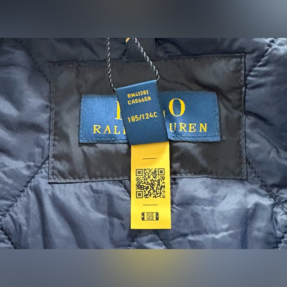 NWT Polo by Ralph Lauren Navy The Beaton Quilted Vest (XLT) - Picture 10 of 11